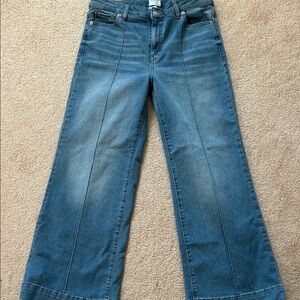 Wide-Leg Blue Jeans